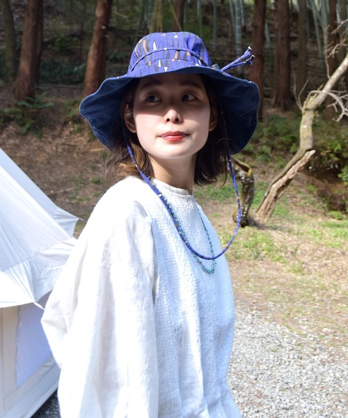 チャイハネ（チャイハネ）の「【チャイハネ】アフリカン幾何学柄リバーシブルハット（ハット・レディース・レッド/イエロー/ブルー・FREE）」の12枚目の写真