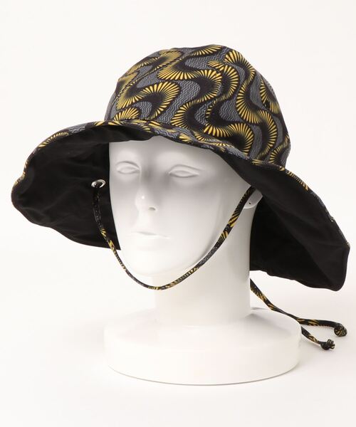 チャイハネ（チャイハネ）の「【チャイハネ】アフリカン幾何学柄リバーシブルハット（ハット・レディース・レッド/イエロー/ブルー・FREE）」の5枚目の写真