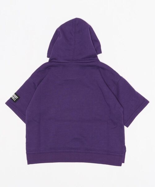 BABYDOLL（ベビードール）の「親子お揃い 5分袖 ロゴ パーカー 5445K ベビードール BABYDOLL ベビー キッズ 男の子 女の子（パーカー・キッズ・パープル/ストーン/ブラック・120cm/140cm/150cm/90cm/100cm/110cm/130cm/80ｃｍ）」の4枚目の写真