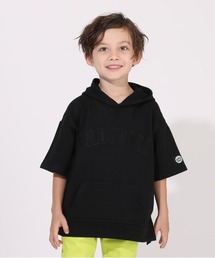 親子お揃い 5分袖 ロゴ パーカー 5445K ベビードール BABYDOLL ベビー キッズ 男の子 女の子