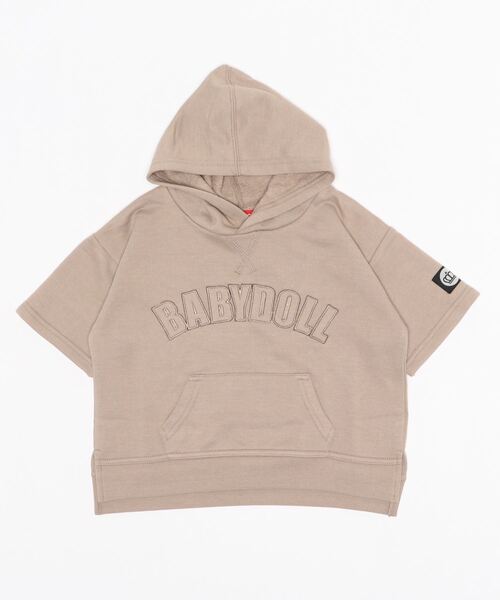 BABYDOLL（ベビードール）の「親子お揃い 5分袖 ロゴ パーカー 5445K ベビードール BABYDOLL ベビー キッズ 男の子 女の子（パーカー・キッズ・パープル/ストーン/ブラック・120cm/140cm/150cm/90cm/100cm/110cm/130cm/80ｃｍ）」の7枚目の写真