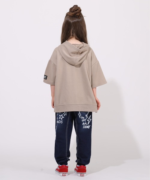 BABYDOLL（ベビードール）の「親子お揃い 5分袖 ロゴ パーカー 5445K ベビードール BABYDOLL ベビー キッズ 男の子 女の子（パーカー・キッズ・パープル/ストーン/ブラック・120cm/140cm/150cm/90cm/100cm/110cm/130cm/80ｃｍ）」の10枚目の写真