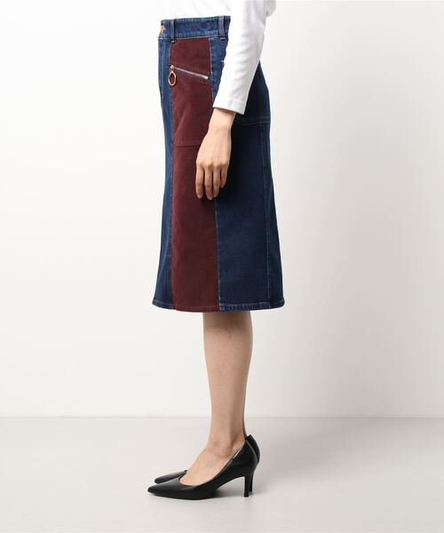 SEE BY CHLOE(シーバイクロエ)の「ペンシルスカート デニム&コーデュロイ(スカート・レディース・ブルー系その他・38/36)」の3枚目の写真