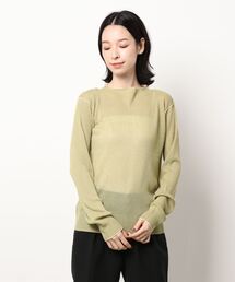 LOWRYS FARM | バイカラーシアーボトルネックプルオーバー　219736(Tシャツ/カットソー)