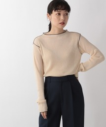 LOWRYS FARM | バイカラーシアーボトルネックプルオーバー　219736(Tシャツ/カットソー)