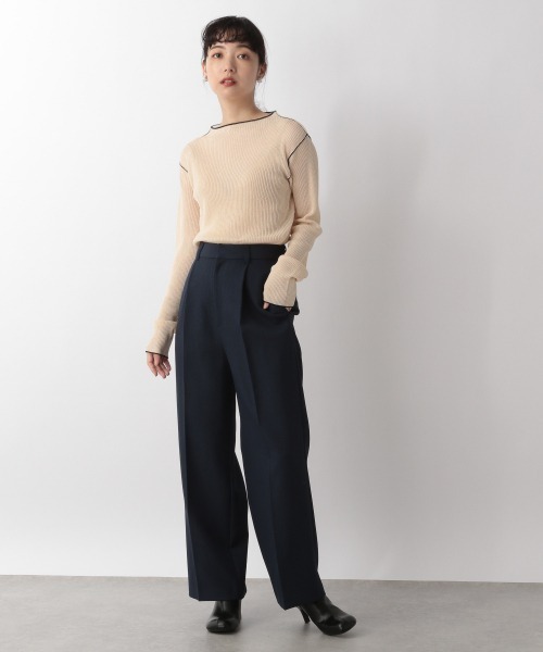 LOWRYS FARM（ローリーズファーム）の「バイカラーシアーボトルネックプルオーバー　219736（Tシャツ/カットソー・レディース・ブラック/ブルー/グリーン/アイボリー・FREE）」の22枚目の写真