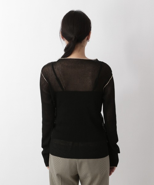 LOWRYS FARM（ローリーズファーム）の「バイカラーシアーボトルネックプルオーバー　219736（Tシャツ/カットソー・レディース・ブラック/ブルー/グリーン/アイボリー・FREE）」の19枚目の写真