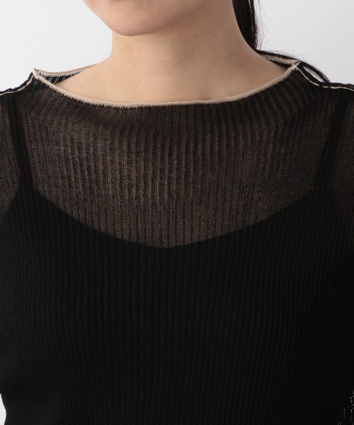 LOWRYS FARM（ローリーズファーム）の「バイカラーシアーボトルネックプルオーバー　219736（Tシャツ/カットソー・レディース・ブラック/ブルー/グリーン/アイボリー・FREE）」の18枚目の写真