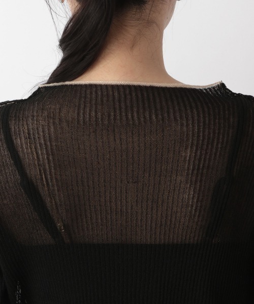 LOWRYS FARM（ローリーズファーム）の「バイカラーシアーボトルネックプルオーバー　219736（Tシャツ/カットソー・レディース・ブラック/ブルー/グリーン/アイボリー・FREE）」の15枚目の写真