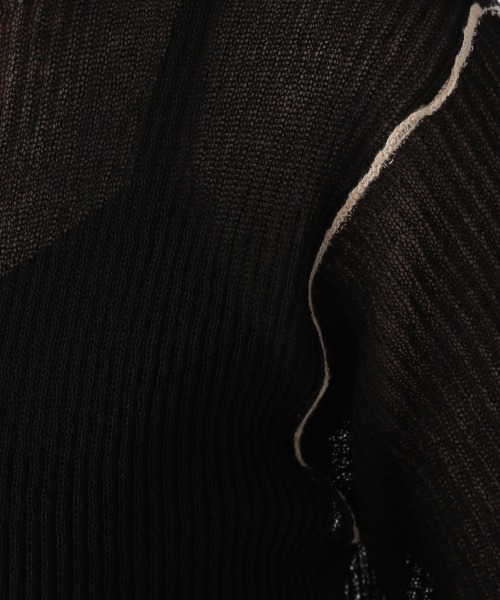 LOWRYS FARM（ローリーズファーム）の「バイカラーシアーボトルネックプルオーバー　219736（Tシャツ/カットソー・レディース・ブラック/ブルー/グリーン/アイボリー・FREE）」の14枚目の写真