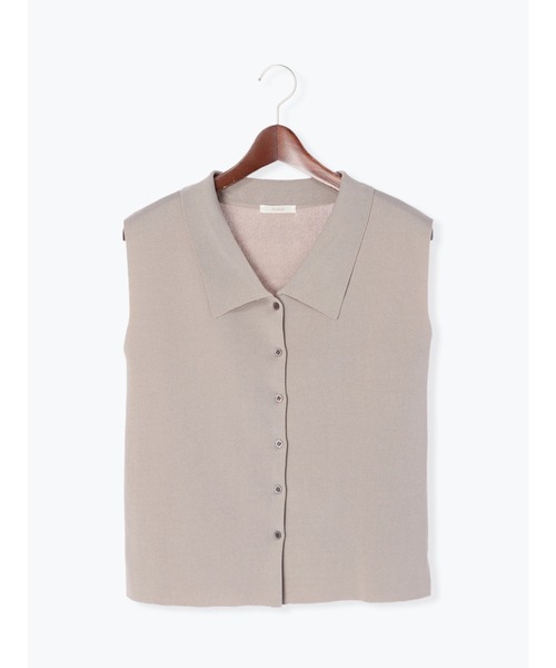 Te chichi（テチチ）の「14Gシャツカラーニット（ニット/セーター・レディース・カーキ/グレー/ブラック・ﾌﾘ-）」の14枚目の写真