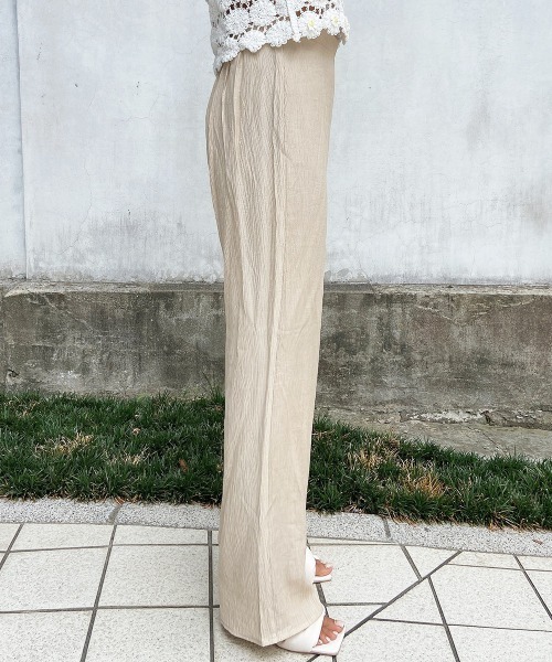 esutoreja(エストレジャ)の「楊柳ストレートパンツ(その他パンツ・レディース・ブラック/ベージュ/オフホワイト・FREE)」の12枚目の写真
