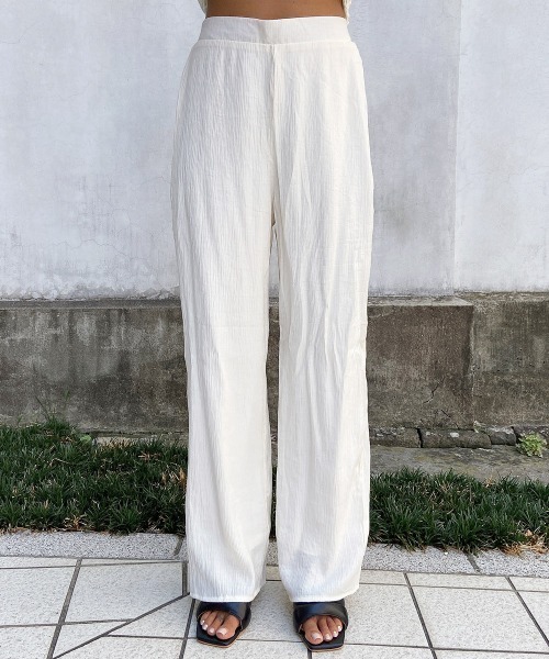 esutoreja(エストレジャ)の「楊柳ストレートパンツ(その他パンツ・レディース・ブラック/ベージュ/オフホワイト・FREE)」の19枚目の写真