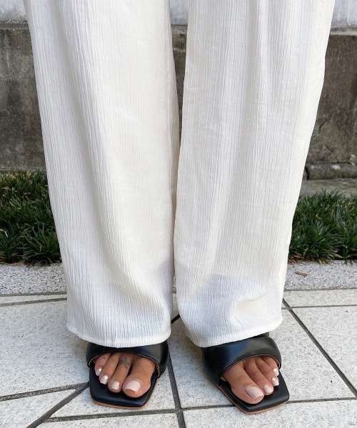 esutoreja(エストレジャ)の「楊柳ストレートパンツ(その他パンツ・レディース・ブラック/ベージュ/オフホワイト・FREE)」の13枚目の写真