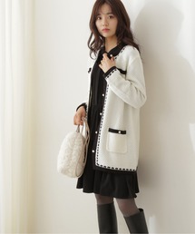 PROPORTION BODY DRESSING | 【美人百花10月号 掲載商品】トリミングニットジャケット / 1211250901(ノーカラージャケット)