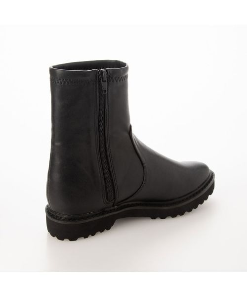 Fin（フィン）の「タンクソールストレッチブーツ（ブーツ・レディース・ブラック/ブラック系その他/ベージュ・S/M/L/LL）」の4枚目の写真