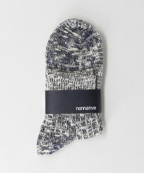 nonnative(ノンネイティブ)の「<nonnative(ノンネイティブ)> DW SOCKS MID/ソックス □□(ソックス/靴下・メンズ・オフホワイト/ネイビー/ベージュ・FREE)」の8枚目の写真