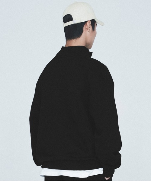 87mm(87mm)の「【87MM / Mmlg】1987 MMLG HALF ZIP SWEAT / パルチムエムエム MMLG 1987 ハーフジップ ロゴ スウェットシャツ / セットアップ対応(スウェット・レディース・グリーン/ナチュラル/ブラック/ブルーグレー・MEDIUM/LARGE/SMALL)」の17枚目の写真