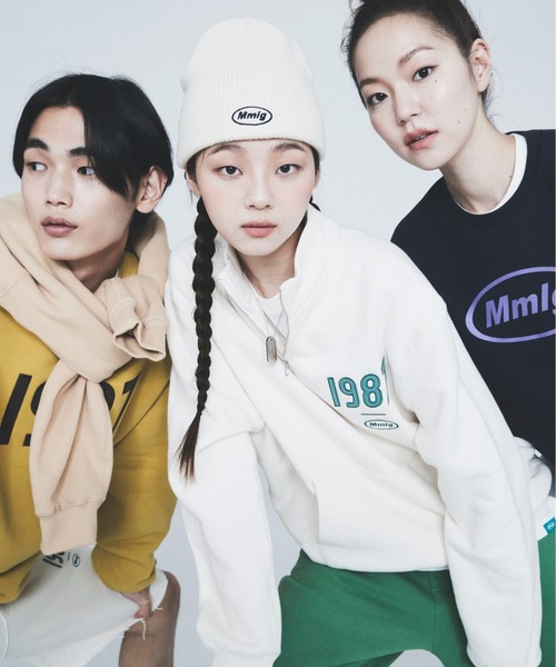 87mm(87mm)の「【87MM / Mmlg】1987 MMLG HALF ZIP SWEAT / パルチムエムエム MMLG 1987 ハーフジップ ロゴ スウェットシャツ / セットアップ対応(スウェット・レディース・グリーン/ナチュラル/ブラック/ブルーグレー・MEDIUM/LARGE/SMALL)」の8枚目の写真