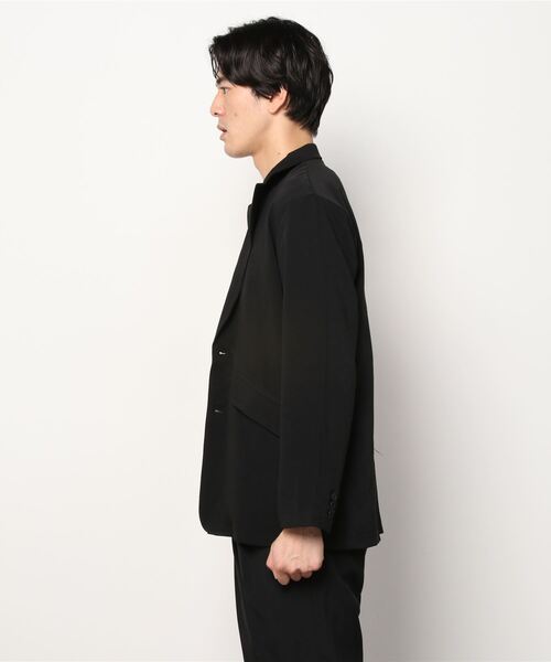 FUNALIVE(ファンアライブ)の「ポリストレッチ ナローテーラードジャケット(テーラードジャケット・メンズ・ブラック/グレイッシュベージュ/カーキ/サックスブルー/チェック・M/L/XL)」の6枚目の写真