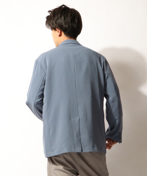 FUNALIVE(ファンアライブ)の「ポリストレッチ ナローテーラードジャケット(テーラードジャケット・メンズ・ブラック/グレイッシュベージュ/カーキ/サックスブルー/チェック・M/L/XL)」の10枚目の写真