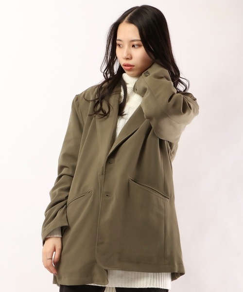 FUNALIVE(ファンアライブ)の「ポリストレッチ ナローテーラードジャケット(テーラードジャケット・メンズ・ブラック/グレイッシュベージュ/カーキ/サックスブルー/チェック・M/L/XL)」の21枚目の写真