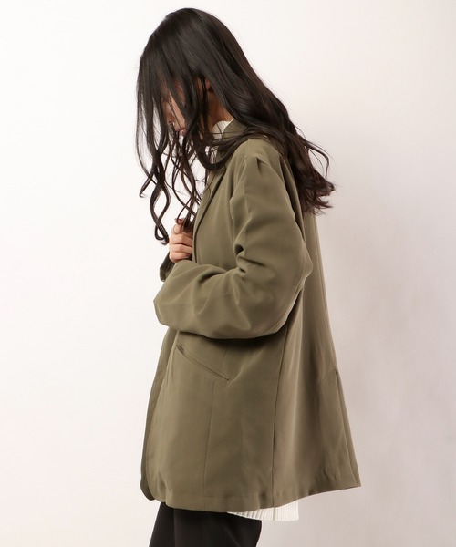 FUNALIVE(ファンアライブ)の「ポリストレッチ ナローテーラードジャケット(テーラードジャケット・メンズ・ブラック/グレイッシュベージュ/カーキ/サックスブルー/チェック・M/L/XL)」の20枚目の写真