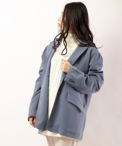 FUNALIVE(ファンアライブ)の「ポリストレッチ ナローテーラードジャケット(テーラードジャケット・メンズ・ブラック/グレイッシュベージュ/カーキ/サックスブルー/チェック・M/L/XL)」の16枚目の写真