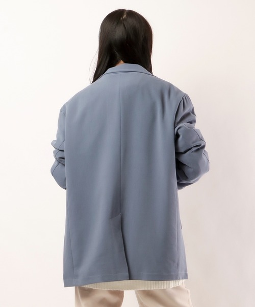 FUNALIVE(ファンアライブ)の「ポリストレッチ ナローテーラードジャケット(テーラードジャケット・メンズ・ブラック/グレイッシュベージュ/カーキ/サックスブルー/チェック・M/L/XL)」の15枚目の写真