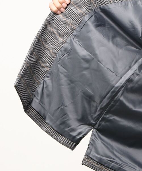 LOWRYS FARM（ローリーズファーム）の「ウールライクチェックノーカラージャケット　950322（ノーカラージャケット・メンズ・ブラウン/グレー/ベージュ・MEDIUM/LARGE）」の16枚目の写真