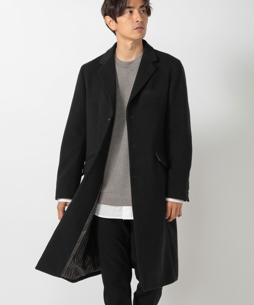 UNION STATION(ユニオンステーション)の「中空糸メルトンチェスターコート(チェスターコート・メンズ・ライトグレー/ブラック/ブラック系その他/ブラウン系その他/キャメル・L/LL/M/S)」の18枚目の写真