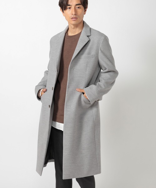 UNION STATION(ユニオンステーション)の「中空糸メルトンチェスターコート(チェスターコート・メンズ・ライトグレー/ブラック/ブラック系その他/ブラウン系その他/キャメル・L/LL/M/S)」の22枚目の写真