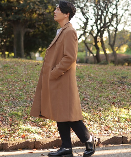 UNION STATION(ユニオンステーション)の「中空糸メルトンチェスターコート(チェスターコート・メンズ・ライトグレー/ブラック/ブラック系その他/ブラウン系その他/キャメル・L/LL/M/S)」の10枚目の写真