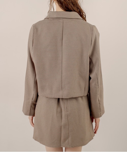 OLIVE des OLIVE（オリーブデオリーブ）の「ショコラショートジャケット（テーラードジャケット・レディース・キャメル/ブラウン/ダークブラウン/ピンクベージュ・FREE）」の6枚目の写真