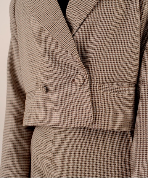 OLIVE des OLIVE（オリーブデオリーブ）の「ショコラショートジャケット（テーラードジャケット・レディース・キャメル/ブラウン/ダークブラウン/ピンクベージュ・FREE）」の13枚目の写真