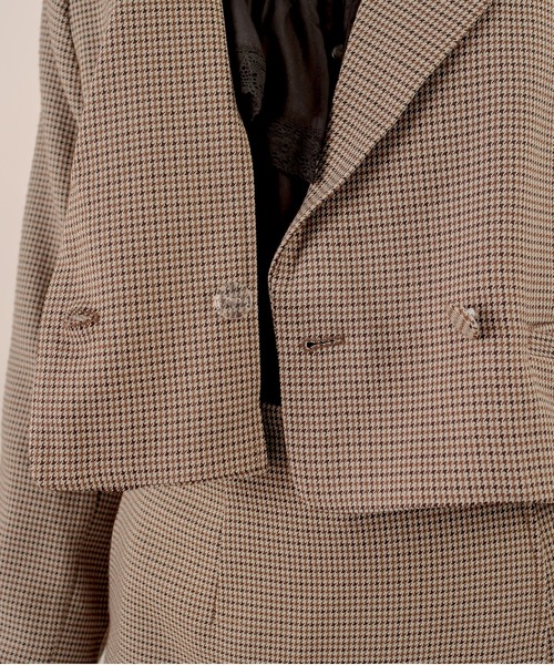 OLIVE des OLIVE（オリーブデオリーブ）の「ショコラショートジャケット（テーラードジャケット・レディース・キャメル/ブラウン/ダークブラウン/ピンクベージュ・FREE）」の19枚目の写真