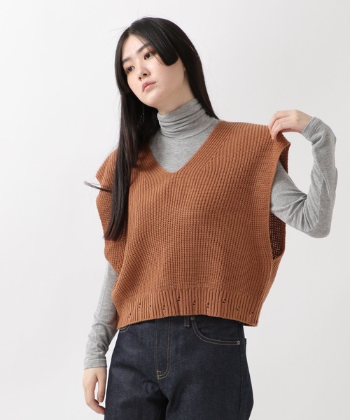 ALAND（エーランド）の「3.3Field Trip／PUNCHINGニットベスト 2239289（ベスト・レディース・ブラック/ブラウン・FREE）」の17枚目の写真