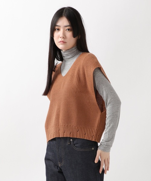 ALAND（エーランド）の「3.3Field Trip／PUNCHINGニットベスト 2239289（ベスト・レディース・ブラック/ブラウン・FREE）」の13枚目の写真