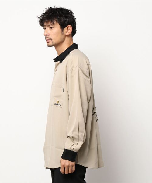 Mark Gonzales（マーク・ゴンザレス）の「＜Mark Gonzales/マークゴンザレス ＞ワーククレリックシャツ（シャツ/ブラウス・メンズ・ブルー/ブラック/ベージュ・L/M/XL）」の4枚目の写真