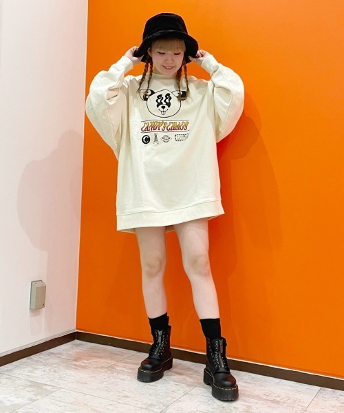 Candy Stripper（キャンディストリッパー）の「CANDY'S CHAOS SWEAT ワンピース（ワンピース・レディース・アイボリー/パープル/ブラック・2）」の2枚目の写真