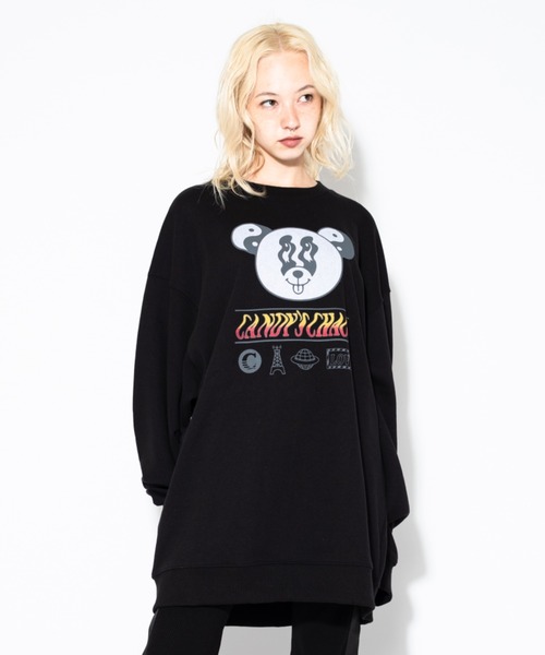 Candy Stripper（キャンディストリッパー）の「CANDY'S CHAOS SWEAT ワンピース（ワンピース・レディース・アイボリー/パープル/ブラック・2）」の3枚目の写真