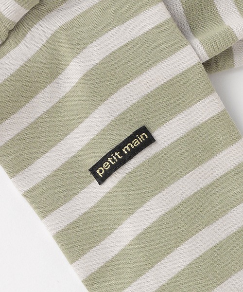 petit main（プティマイン）の「【GOODPRICE】バスクボーダーロンT（Tシャツ/カットソー・キッズ・アイボリー/エンジ/モスグリーン/モカ・100cm/80ｃｍ/90cm/110cm/120cm/130cm）」の12枚目の写真