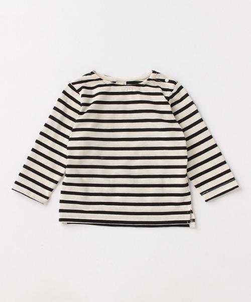 petit main（プティマイン）の「【GOODPRICE】バスクボーダーロンT（Tシャツ/カットソー・キッズ・アイボリー/エンジ/モスグリーン/モカ・100cm/80ｃｍ/90cm/110cm/120cm/130cm）」の21枚目の写真