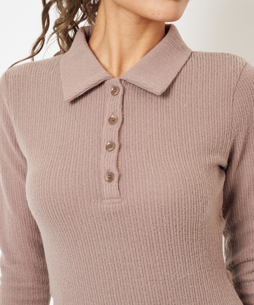 SPIRALGIRL(スパイラルガール)の「バックベルトタイトリブワンピース(ワンピース・レディース・ベージュ/ブラック/グリーン・FREE)」の14枚目の写真