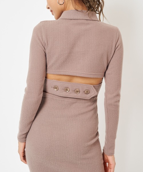 SPIRALGIRL(スパイラルガール)の「バックベルトタイトリブワンピース(ワンピース・レディース・ベージュ/ブラック/グリーン・FREE)」の20枚目の写真