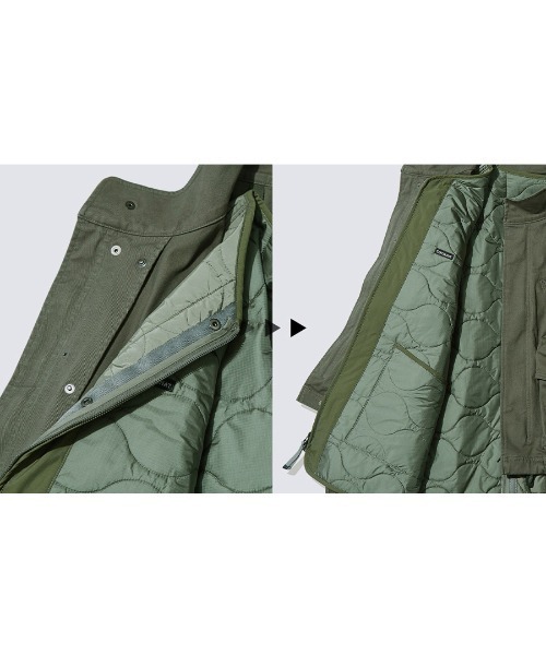 COVERNAT(カバーナット)の「【COVERNAT】SHORT M65 JACKET / カバーナット M-65 ショート ミリタリー ジャケット / ライナー脱着対応(ミリタリージャケット・メンズ・ブラック/オリーブ・LARGE/SMALL/MEDIUM)」の9枚目の写真