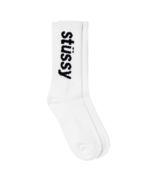 STUSSY(ステューシー)の「Helvetica Jacquard Crew Socks(ソックス/靴下・メンズ・ホワイト/ブラック/ブラウン/オレンジ/ブルー・FREE)」の6枚目の写真