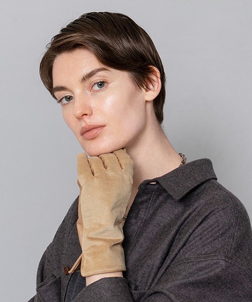 LE VERNIS（ル・ベルニ）の「LE VERNIS(ル・ベルニ)コーデュロイグローブ（手袋・レディース・ベージュ/グリーン系その他/ダークブラウン・FREE）」の18枚目の写真