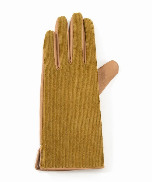 LE VERNIS（ル・ベルニ）の「LE VERNIS(ル・ベルニ)コーデュロイグローブ（手袋・レディース・ベージュ/グリーン系その他/ダークブラウン・FREE）」の7枚目の写真