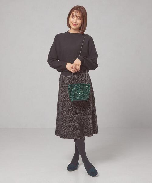 closet story（クローゼットストーリー）の「＜closet story（クローゼットストーリー）＞スパンコール 2WAY ミニトートバッグ（トートバッグ・レディース・ブラック/ダークグリーン/ベージュ・FREE）」の3枚目の写真